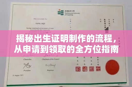 海阳揭秘出生证明制作的流程，从申请到领取的全方位指南