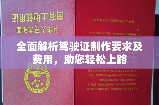 海阳全面解析驾驶证制作要求及费用，助您轻松上路
